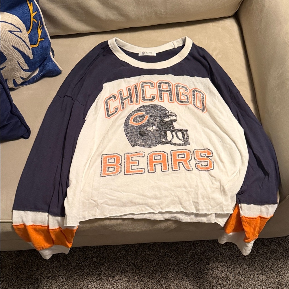 47 women’s Chicago Bears Long Sleeve Shirt - Navy, White, Orange